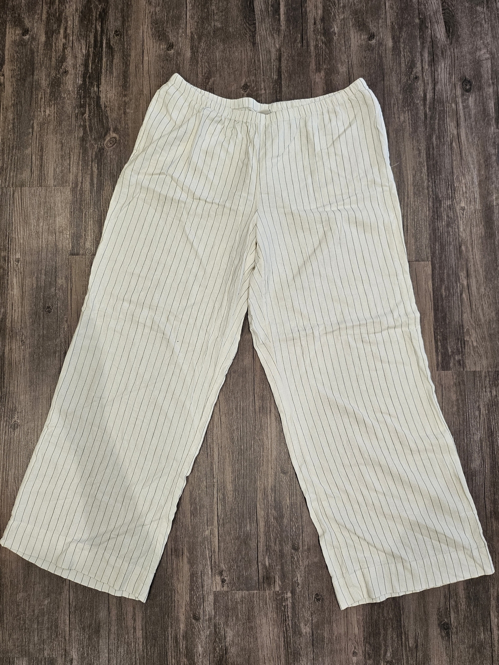 Women's Linen-Blend Wide Leg Pull-On Pants